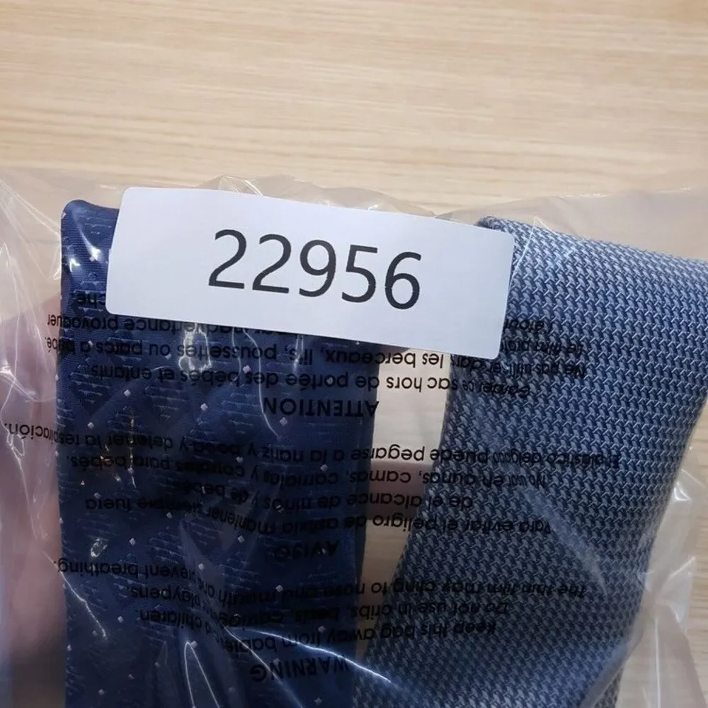 PERRY ELLIS Mens Neck Tie Grey Navy Houndstooth Diamond Geo Lot of 2 Necktie